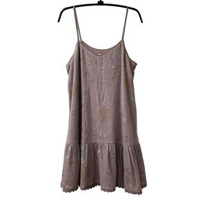 LOGO Lavish Slip Dress, Mesh Camisole Tank, Size XS, Purple Ruffle Fairy
